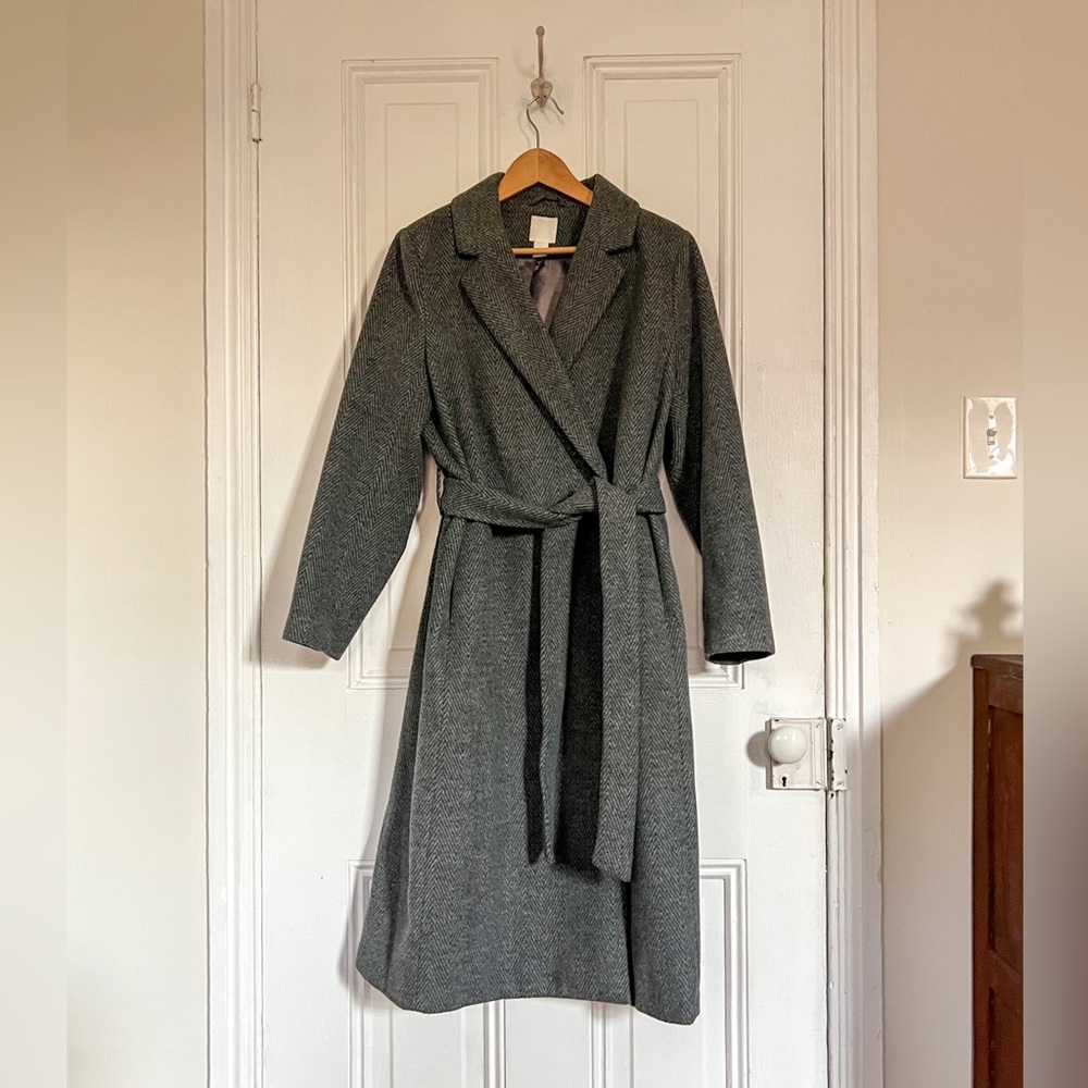 Gray Tweed Winter Coat